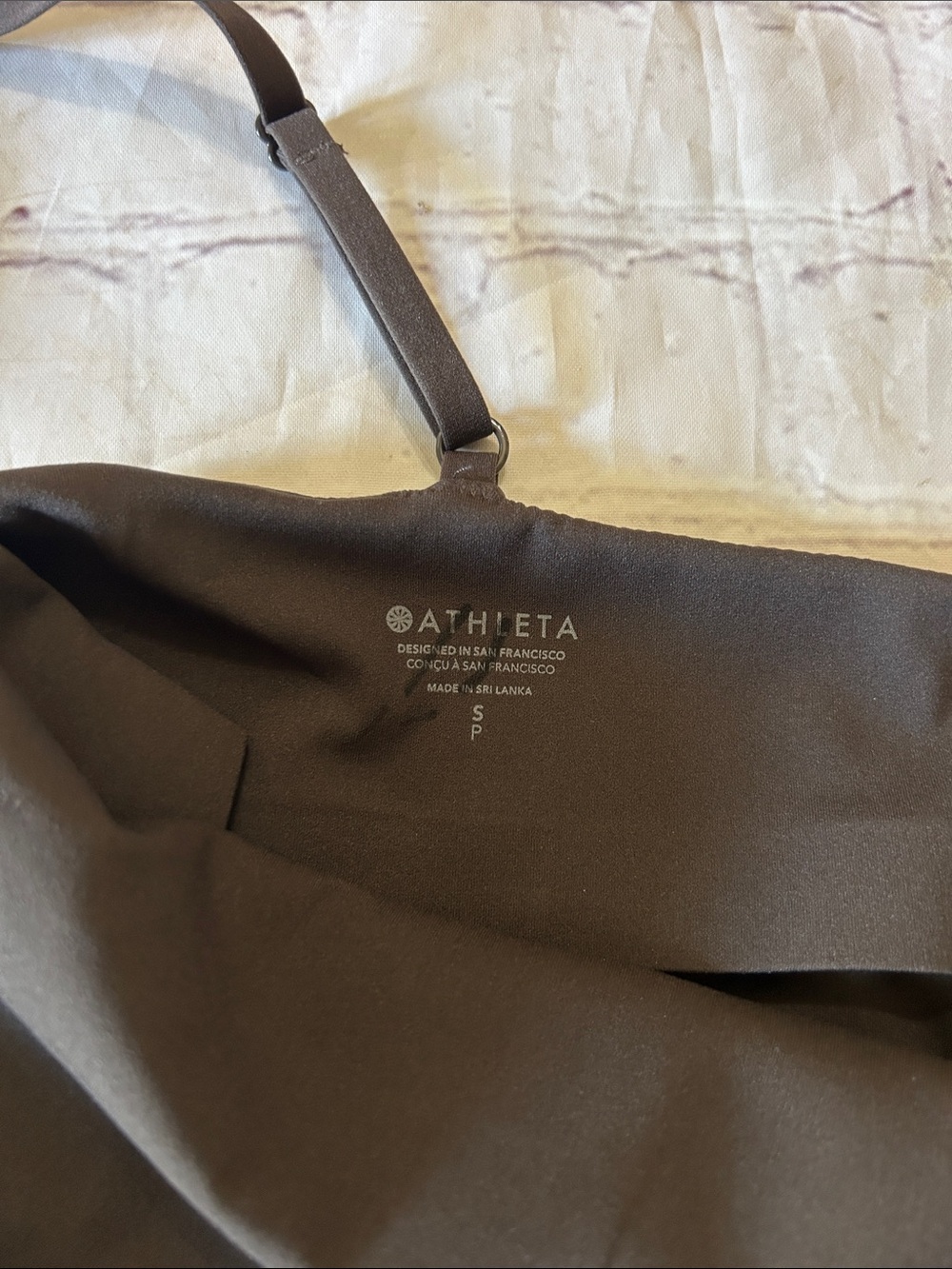 💜Athleta Bodymove Cropped Cami Tank in Truffle Size Small Lined No Padding - Picture 7 of 7